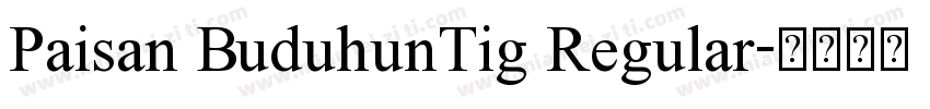 Paisan BuduhunTig Regular字体转换